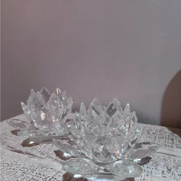 2 Shannon Crystal taper candle holders - Picture 3 of 12